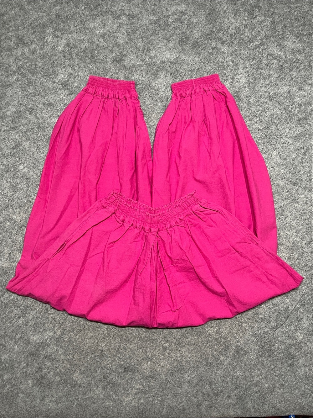 80s Bright Pink Elastic Waist Harem Pants